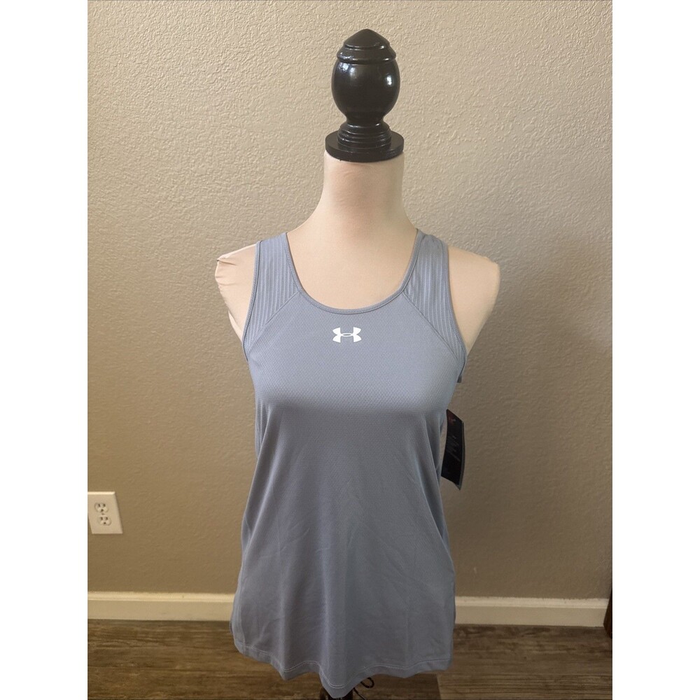 Under Armour Womens XS Gray Racerback Athletic Gym Running Workout Tank Top